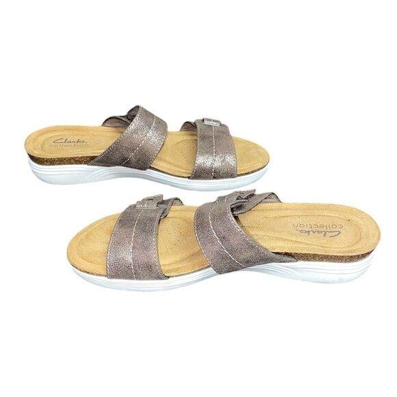 Clarks Collection April Dusk Bronze Metallic Sz 8.5 - Picture 4 of 4